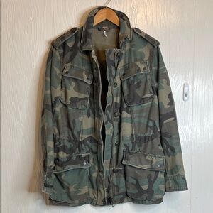 Free People Not Your Brother’s Camo Utility Jacket S